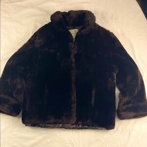 Vintage Wincrest Furs Winkelman's Dark Brown Heavy Coat with Floral Lining